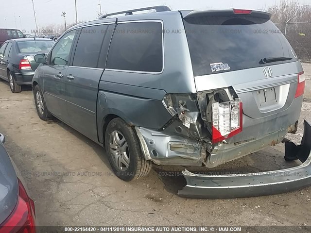 5FNRL38796B009078 - 2006 HONDA ODYSSEY EXL ღია ლურჯი ფოტო 3