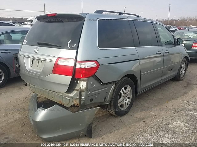 5FNRL38796B009078 - 2006 HONDA ODYSSEY EXL ღია ლურჯი ფოტო 4