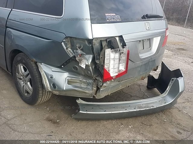 5FNRL38796B009078 - 2006 HONDA ODYSSEY EXL ღია ლურჯი ფოტო 6