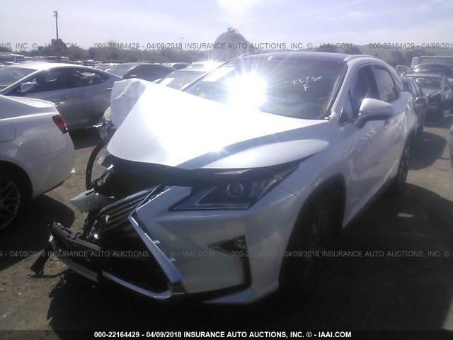 2T2BZMCA5HC087255 - 2017 LEXUS RX 350/BASE/F SPORT WHITE photo 2