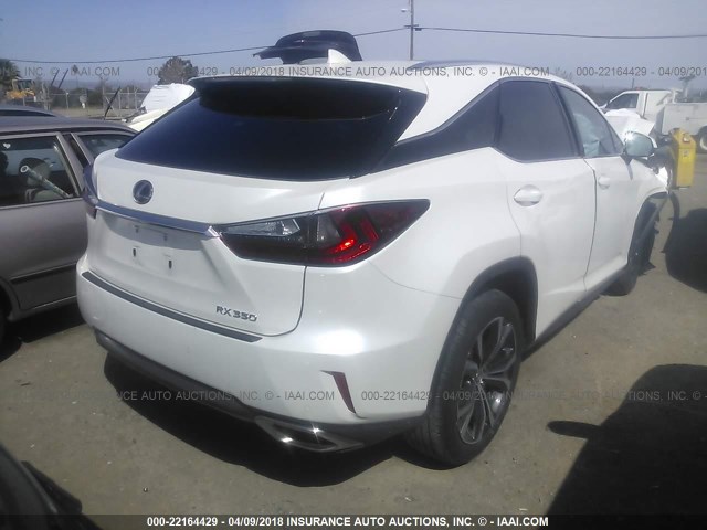 2T2BZMCA5HC087255 - 2017 LEXUS RX 350/BASE/F SPORT WHITE photo 4