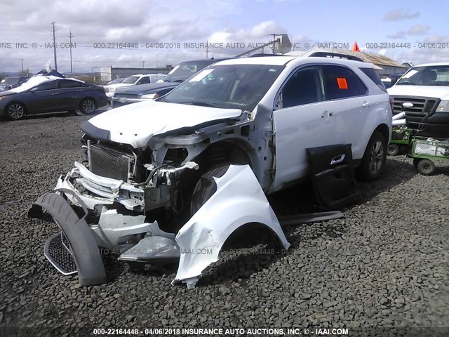 2CNFLEEW6A6241206 - 2010 CHEVROLET EQUINOX LT WHITE photo 2