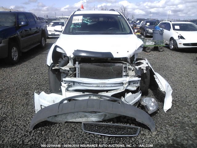 2CNFLEEW6A6241206 - 2010 CHEVROLET EQUINOX LT WHITE photo 6