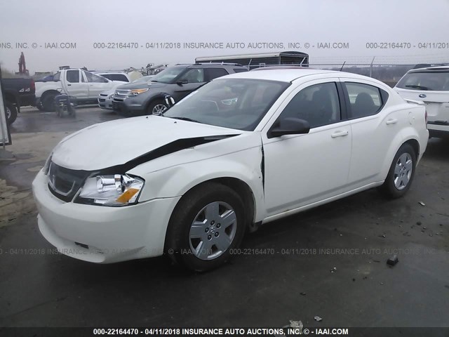 1B3CC4FB7AN163478 - 2010 DODGE AVENGER SXT WHITE photo 2