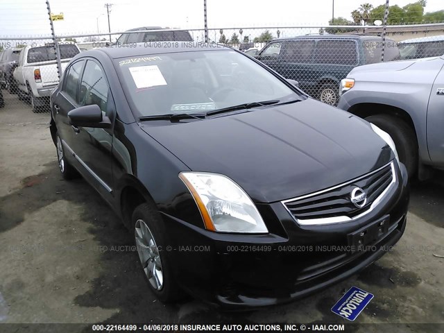 3N1AB6AP6CL663225 - 2012 NISSAN SENTRA 2.0/2.0S/SR/2.0SL BLACK photo 1