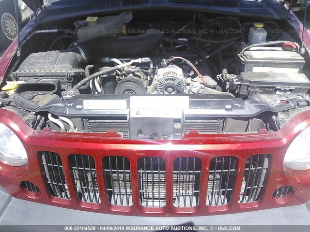 1J4GL48K47W521551 - 2007 JEEP LIBERTY SPORT Qırmızı foto 10