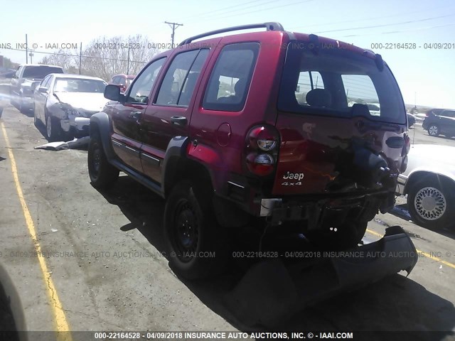 1J4GL48K47W521551 - 2007 JEEP LIBERTY SPORT RED photo 3