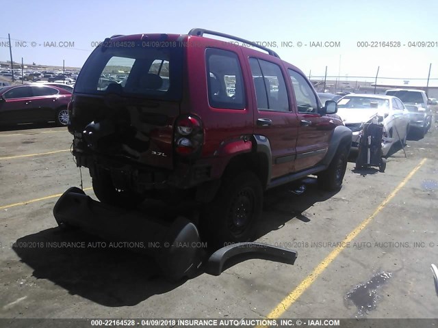 1J4GL48K47W521551 - 2007 JEEP LIBERTY SPORT RED photo 4