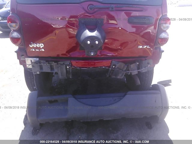1J4GL48K47W521551 - 2007 JEEP LIBERTY SPORT Qırmızı foto 6