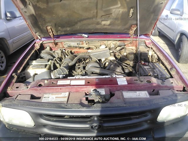 4F4CR16AXSTM06479 - 1995 MAZDA B2300 CAB PLUS RED photo 10