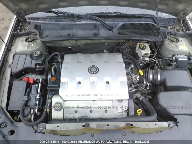 1G6KF5796YU250519 - 2000 CADILLAC DEVILLE DTS TAN photo 10