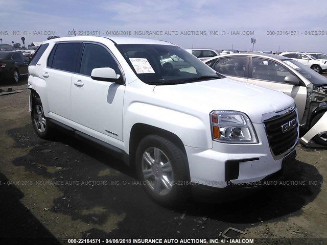 2GKALMEK7G6104357 - 2016 GMC TERRAIN SLE WHITE photo 1