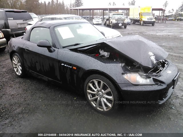 JHMAP214X6S005263 - 2006 HONDA S2000 BLACK photo 1