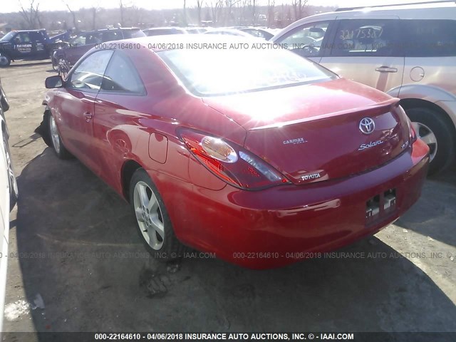 4T1CA38P05U040961 - 2005 TOYOTA CAMRY SOLARA SE/SLE RED photo 3