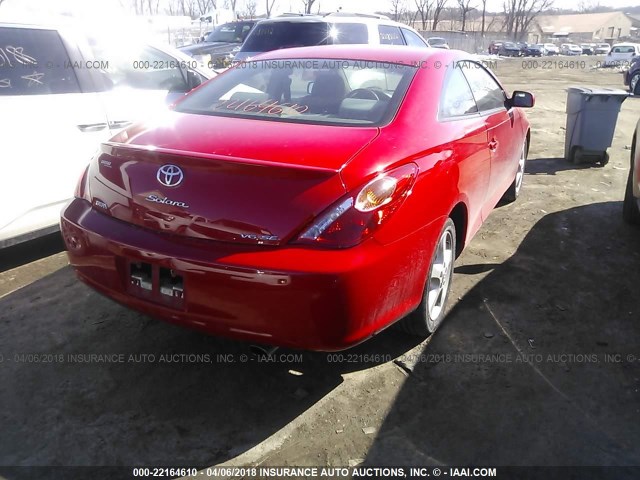 4T1CA38P05U040961 - 2005 TOYOTA CAMRY SOLARA SE/SLE წითელი ფოტო 4