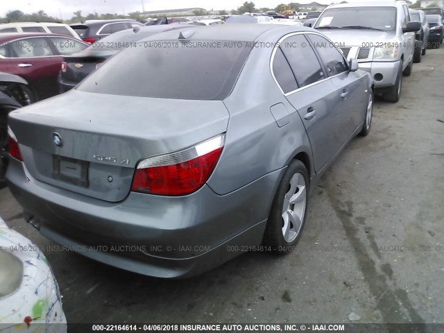 WBANF33506CS36732 - 2006 BMW 525 XI GRAY photo 4