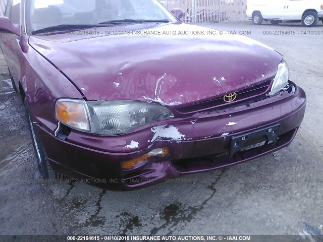 JT2BG12K3T0340202 - 1996 TOYOTA CAMRY DX/LE/XLE BURGUNDY photo 6