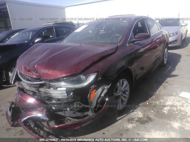 1C3CCCAB4FN645059 - 2015 CHRYSLER 200 LIMITED RED photo 2