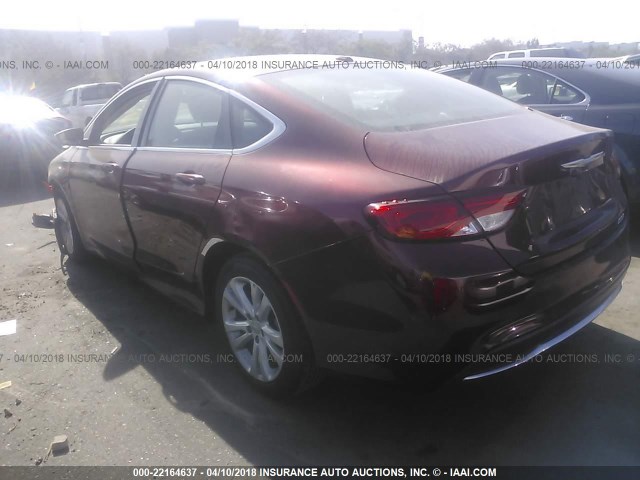 1C3CCCAB4FN645059 - 2015 CHRYSLER 200 LIMITED RED photo 3