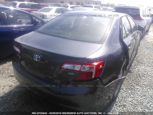 4T1BF1FK4DU219642 - 2013 TOYOTA CAMRY L/SE/LE/XLE GRAY photo 4