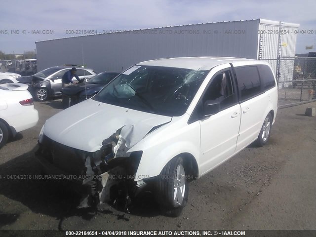 2C4RDGBG0DR671923 - 2013 DODGE GRAND CARAVAN SE WHITE photo 2