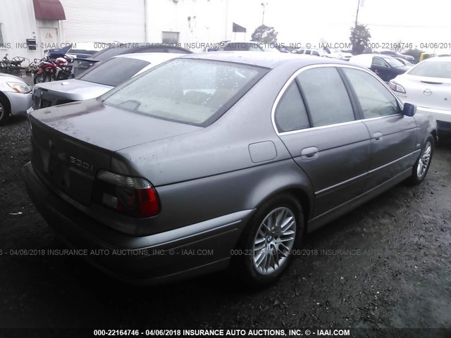 WBADT63422CH86797 - 2002 BMW 530 I AUTOMATIC GRAY photo 4