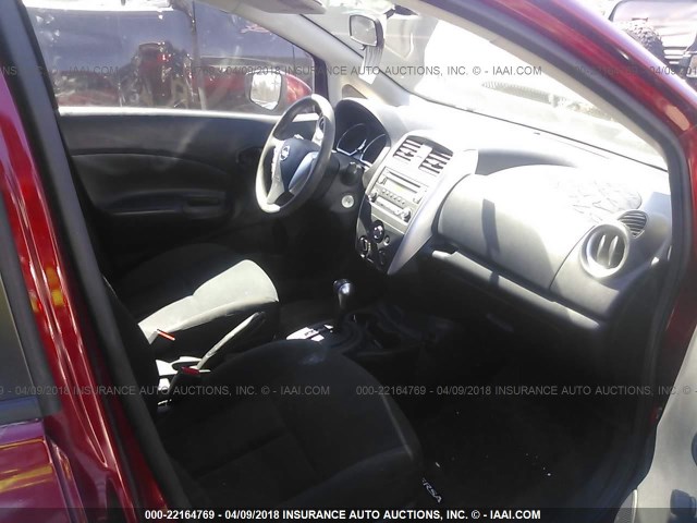 3N1CE2CP9HL370772 - 2017 NISSAN VERSA NOTE S/S PLUS/SV/SL/SR RED photo 5