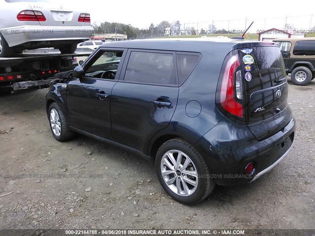 KNDJP3A57H7457905 - 2017 KIA SOUL + BLUE photo 3