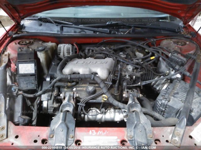 2G1WW12E449389642 - 2004 CHEVROLET MONTE CARLO LS RED photo 10