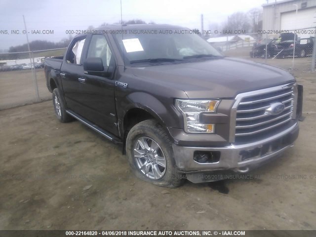 1FTEW1EG6FFC60280 - 2015 FORD F150 SUPERCREW BROWN photo 1