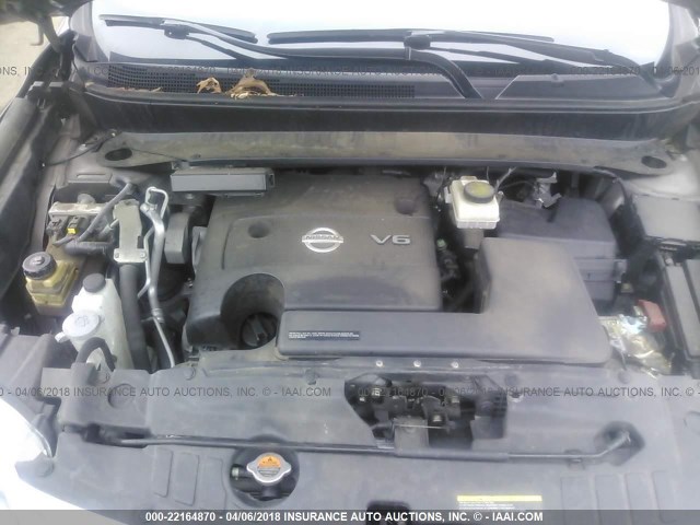 5N1AR2MM2EC606338 - 2014 NISSAN PATHFINDER S/SV/SL/PLATINUM 棕色 照片 10