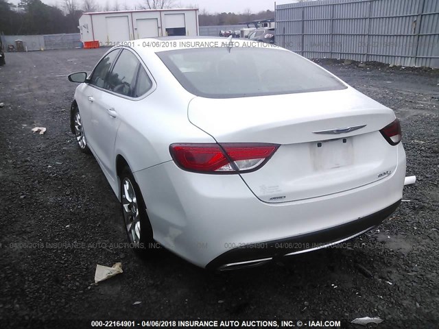 1C3CCCEG0FN644237 - 2015 CHRYSLER 200 C WHITE photo 3