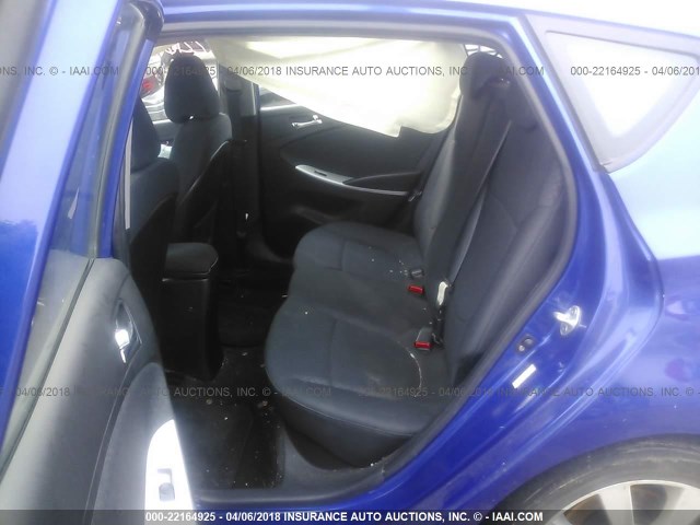 KMHCU5AE8CU019302 - 2012 HYUNDAI ACCENT GLS/GS/SE BLUE photo 8