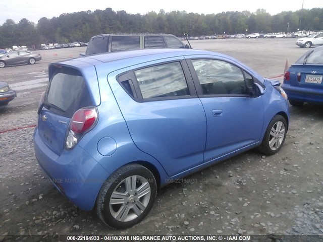 KL8CB6S9XEC581494 - 2014 CHEVROLET SPARK LS BLUE photo 4