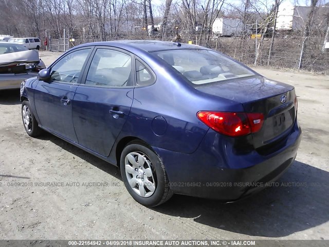 KMHDU46D58U369265 - 2008 HYUNDAI ELANTRA GLS/SE/LIMITED BLUE photo 3