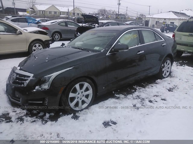 1G6AJ5S33E0118723 - 2014 CADILLAC ATS PERFORMANCE GRAY photo 2