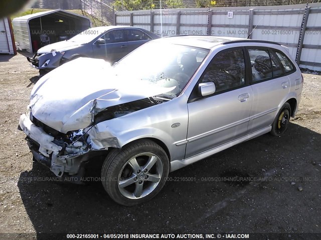 JM1BJ245431189080 - 2003 MAZDA PROTEGE PR5 SILVER photo 2