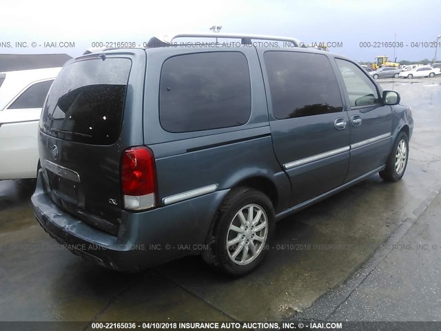 5GADV33L85D300249 - 2005 BUICK TERRAZA CXL Light Blue photo 4