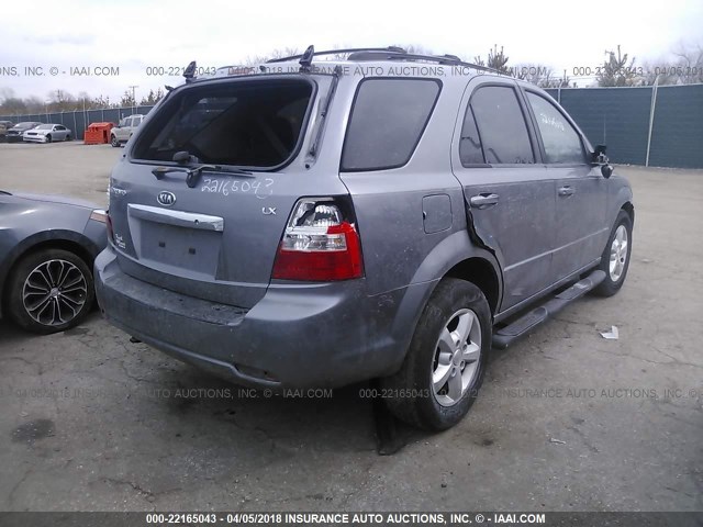 KNDJD736375672147 - 2007 KIA SORENTO EX/LX GRAY photo 4