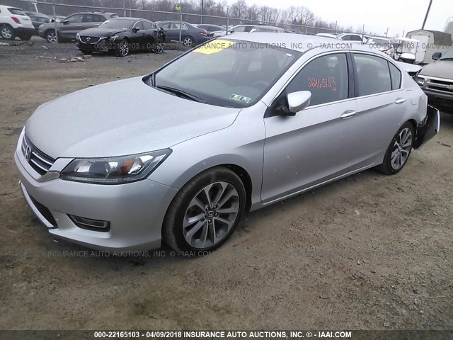 1HGCR2F54DA255074 - 2013 HONDA ACCORD SPORT 银色 照片 2