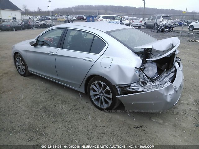 1HGCR2F54DA255074 - 2013 HONDA ACCORD SPORT SILVER photo 3