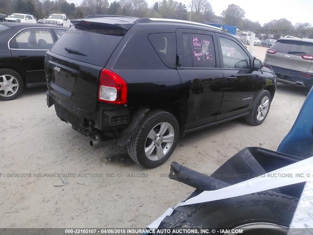 1C4NJCBB4DD235129 - 2013 JEEP COMPASS SPORT BLACK photo 4