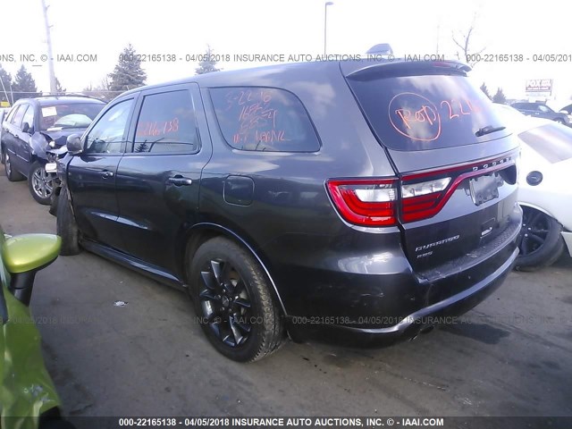 1C4SDJCTXFC888854 - 2015 DODGE DURANGO R/T GRAY photo 3