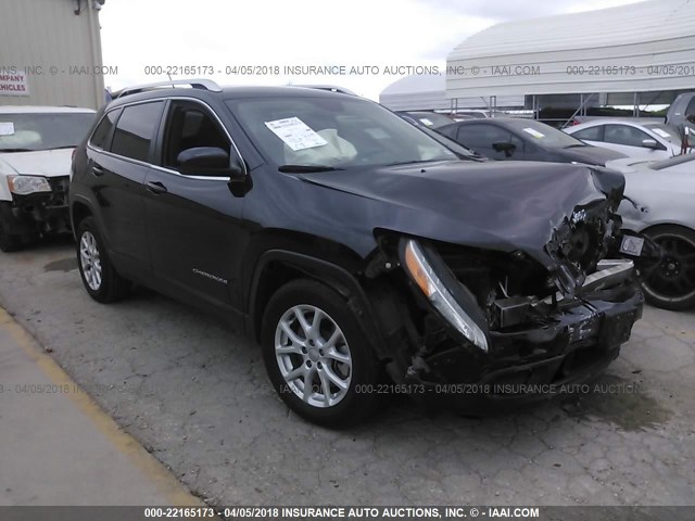 1C4PJLCBXEW256550 - 2014 JEEP CHEROKEE LATITUDE BLACK photo 1