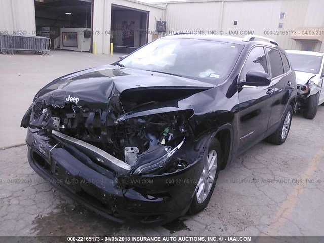 1C4PJLCBXEW256550 - 2014 JEEP CHEROKEE LATITUDE BLACK photo 2