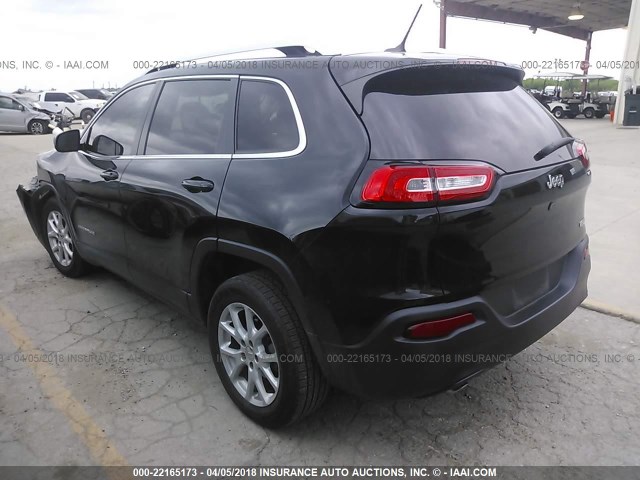 1C4PJLCBXEW256550 - 2014 JEEP CHEROKEE LATITUDE BLACK photo 3