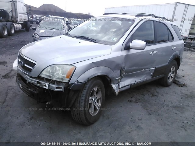 KNDJC733435057075 - 2003 KIA SORENTO EX/LX GRAY photo 2