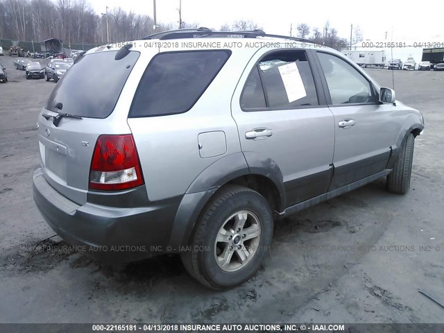 KNDJC733435057075 - 2003 KIA SORENTO EX/LX GRAY photo 4