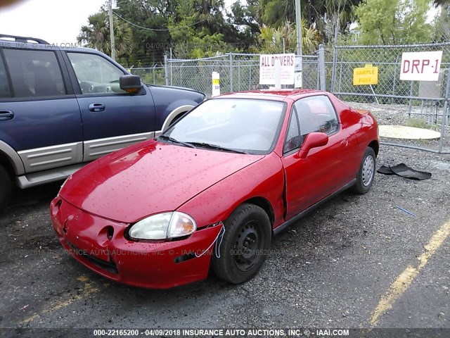 JHMEG1247RS004022 - 1994 HONDA CIVIC DEL SOL S RED photo 2