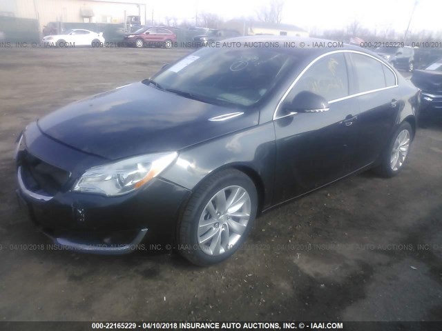 2G4GK5EX7E9321280 - 2014 BUICK REGAL GRAY photo 2